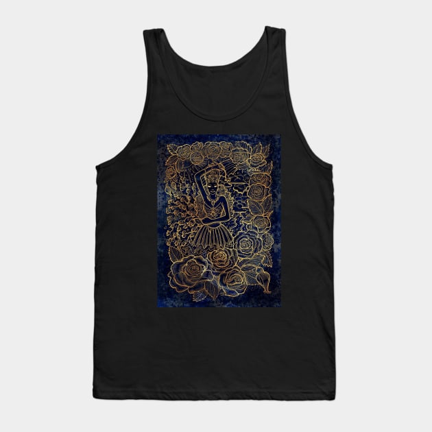 Spring Goddess. Celestial Background. Tank Top by Mystic Arts